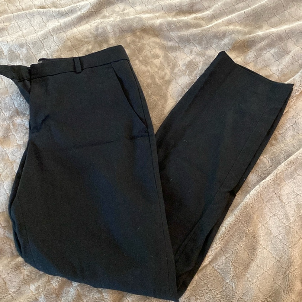 Banana Republic Black Straight-Leg Dress Pants